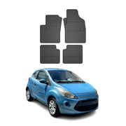 OMAC Alfombrillas De Coche para Ford Ka 2008-2016 Negro Goma TPE 4Pza