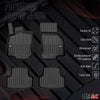 OMAC Premium Alfombrillas De Coche para Audi A3 8Y 2020-2025 Negro TPE Goma 4Pza