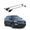 Menabo Barras de Techo Coche Baca para Hyundai Santa Fe 2012-2018 Gris Alu 2Pza
