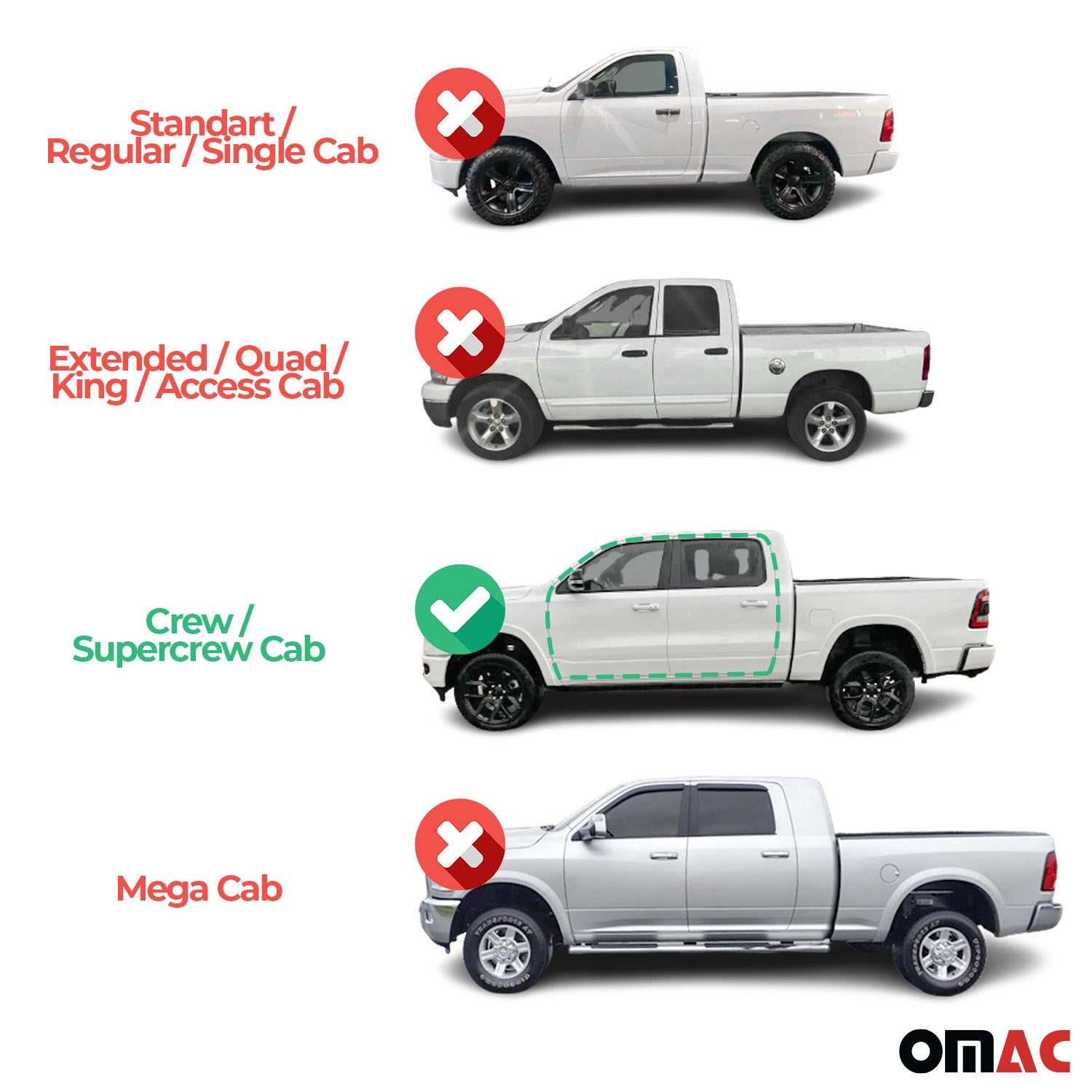 OMAC Alfombrillas De Coche para Nissan Navara 2010-2015 Negro Goma TPE 4Pza