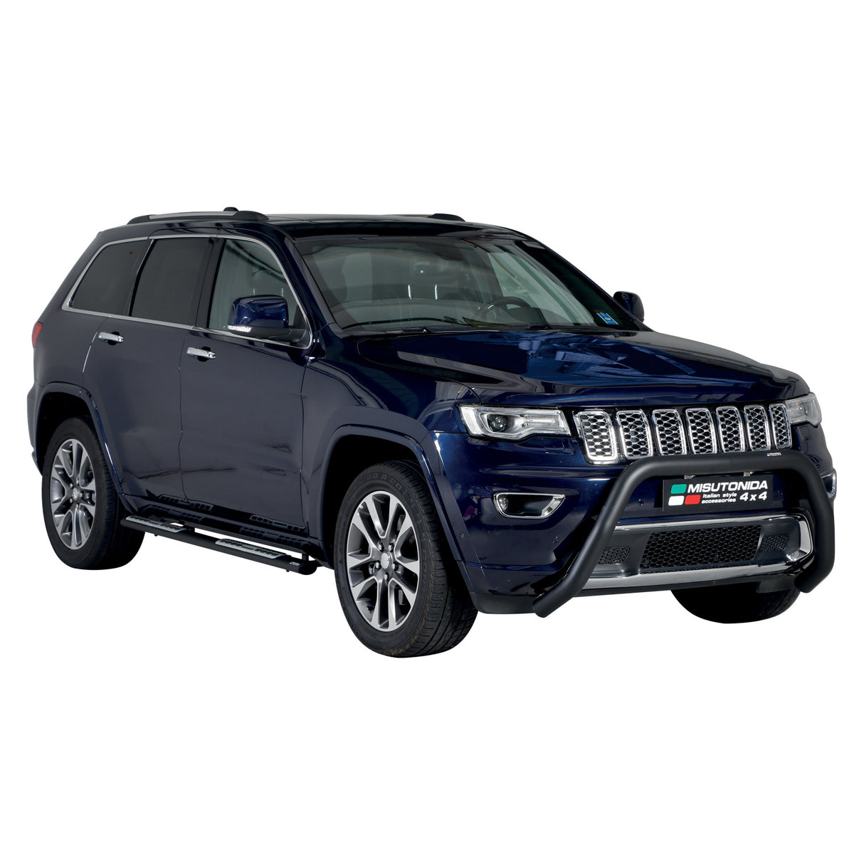 Bull Barra Frontal para Jeep Grand Cherokee 2013-2017 Negro Brillante Acero 1Pza