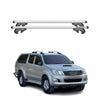 Menabo Barras de Techo Baca para Toyota Hilux SW4 2006-2015 Gris Aluminio 2Pza