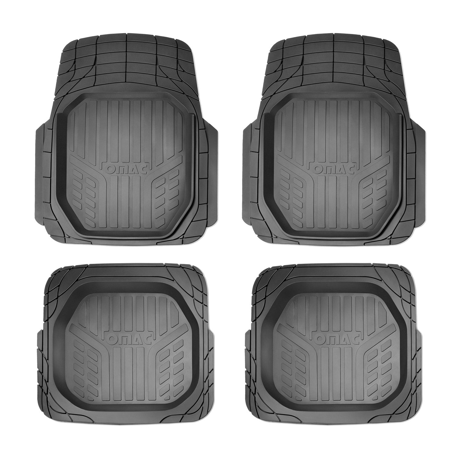 3D Alfombrillas De Coche Universal Negro Goma 4Pza