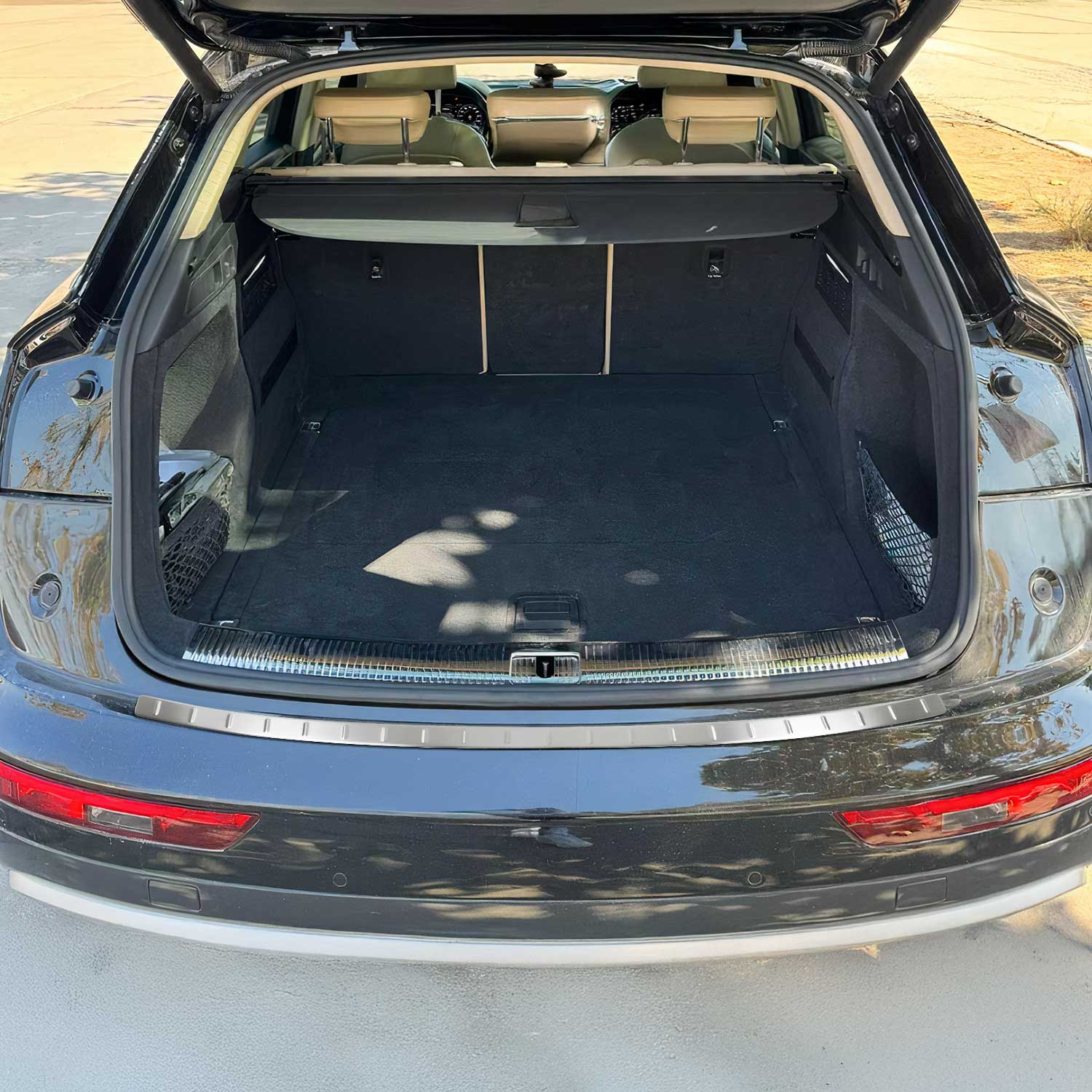 Protector de Parachoques Trasero para Audi Q5 FY 2017-2024 cepillado Acero