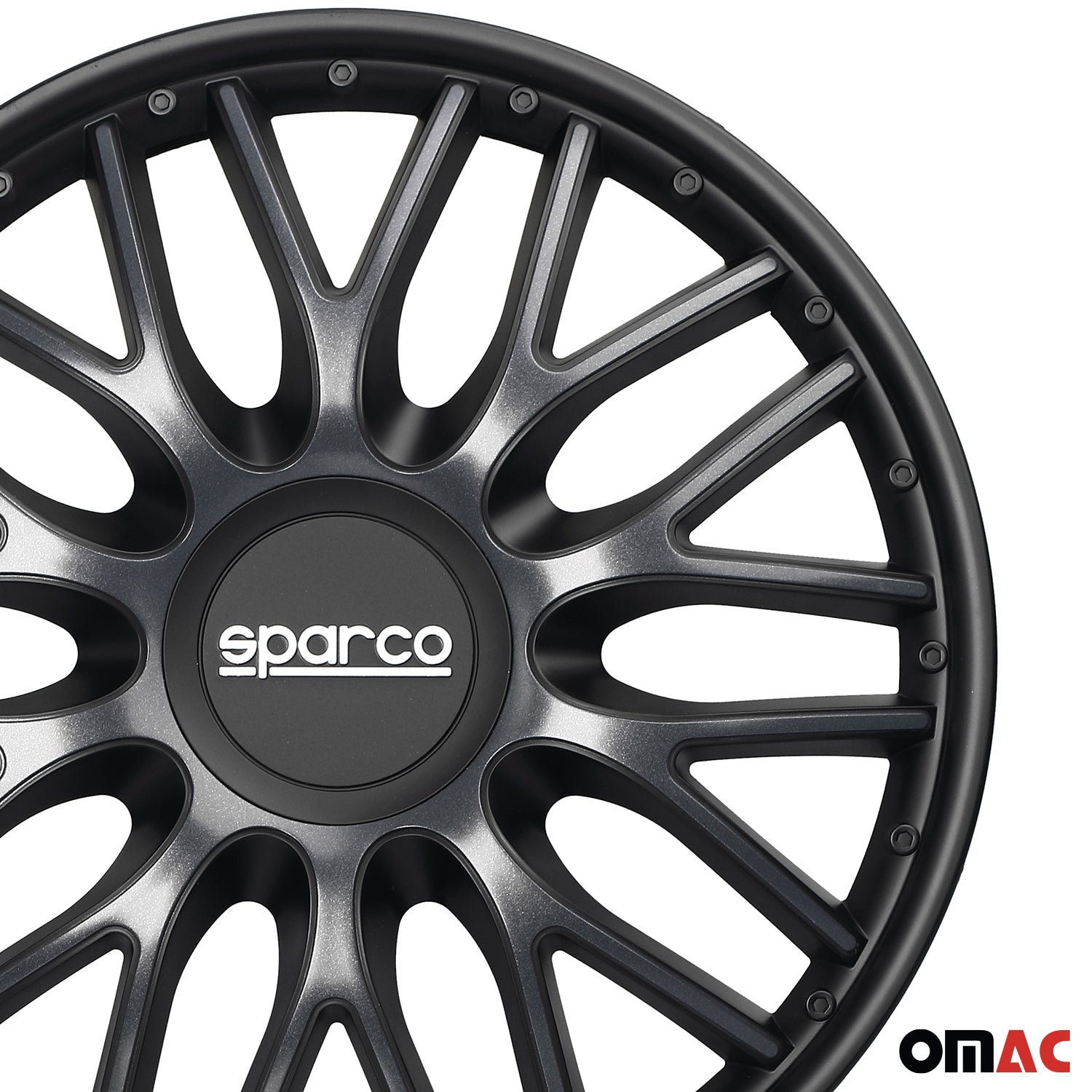 Sparco Roma Tapacubos 15 Pulgadas Universal Gris Negro ABS Plástico