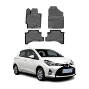 OMAC Alfombrillas De Coche para Toyota Yaris Hybrid P13 2012-2024 Negro TPE 4Pza