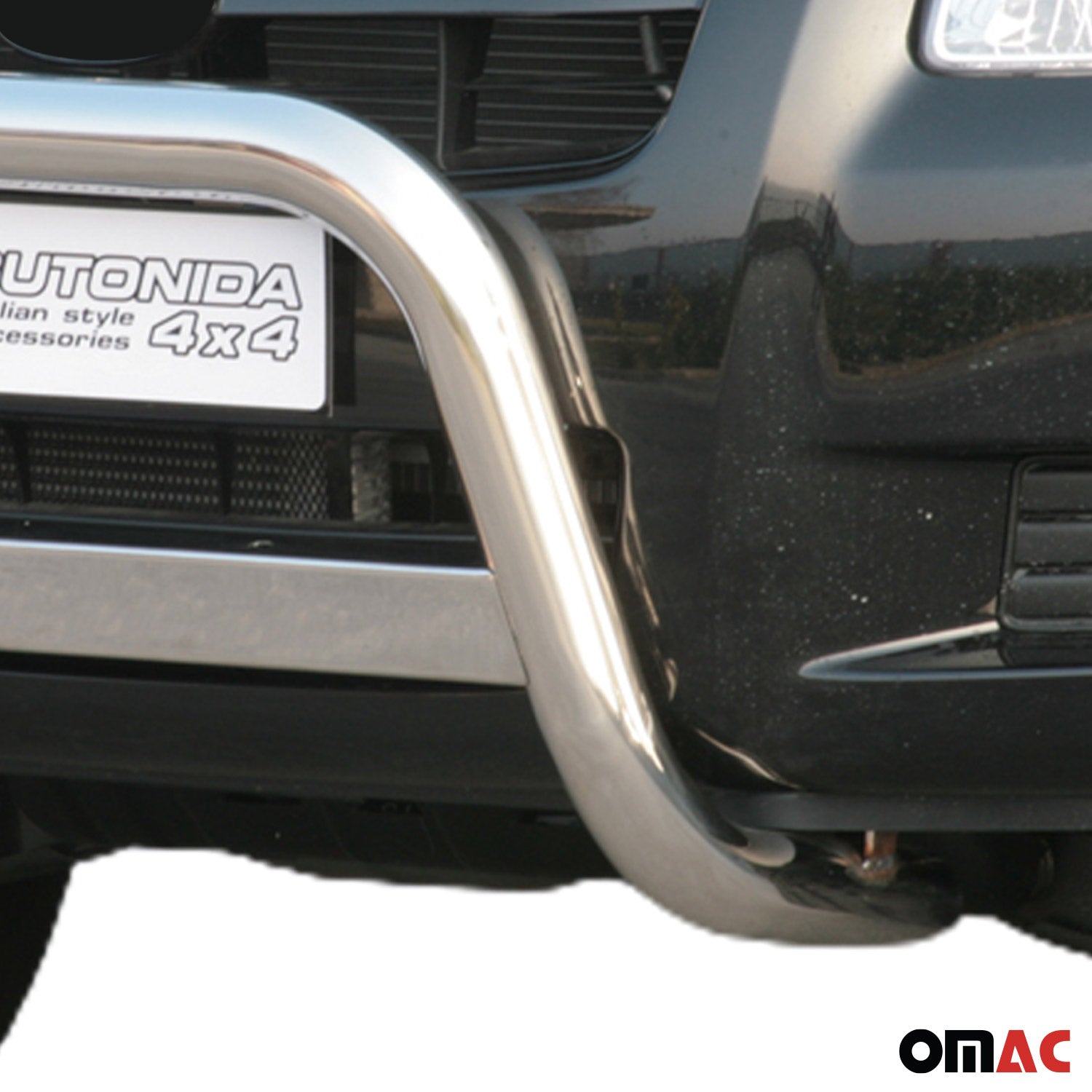 Bull Barra Frontal para Mazda BT-50 2006-2012 Plata Brillante Acero 1Pza