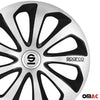 Sparco Sicilia Tapacubos 16" pulgadas Universal Plata Carbono Negro