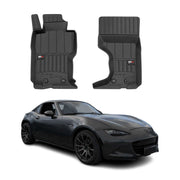 OMAC Premium Alfombrillas De Coche para Mazda MX-5 2015-2025 Negro TPE Goma 2Pza