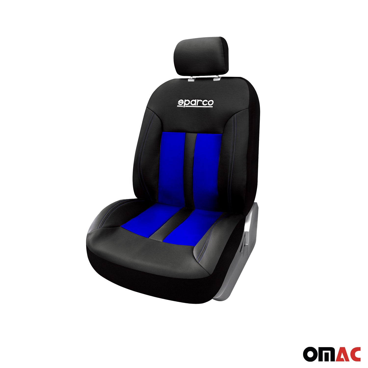 Sparco Funda de Asiento Universal Negro Asientos delanteros azules 2Pza