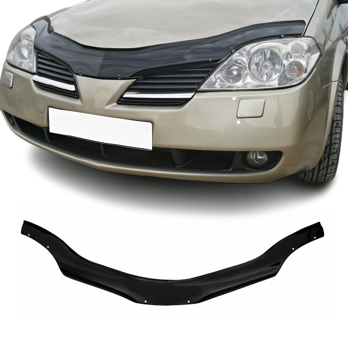 Deflector de Capó para Nissan Primera 2001-2008 Oscuro Brillante Acrílico