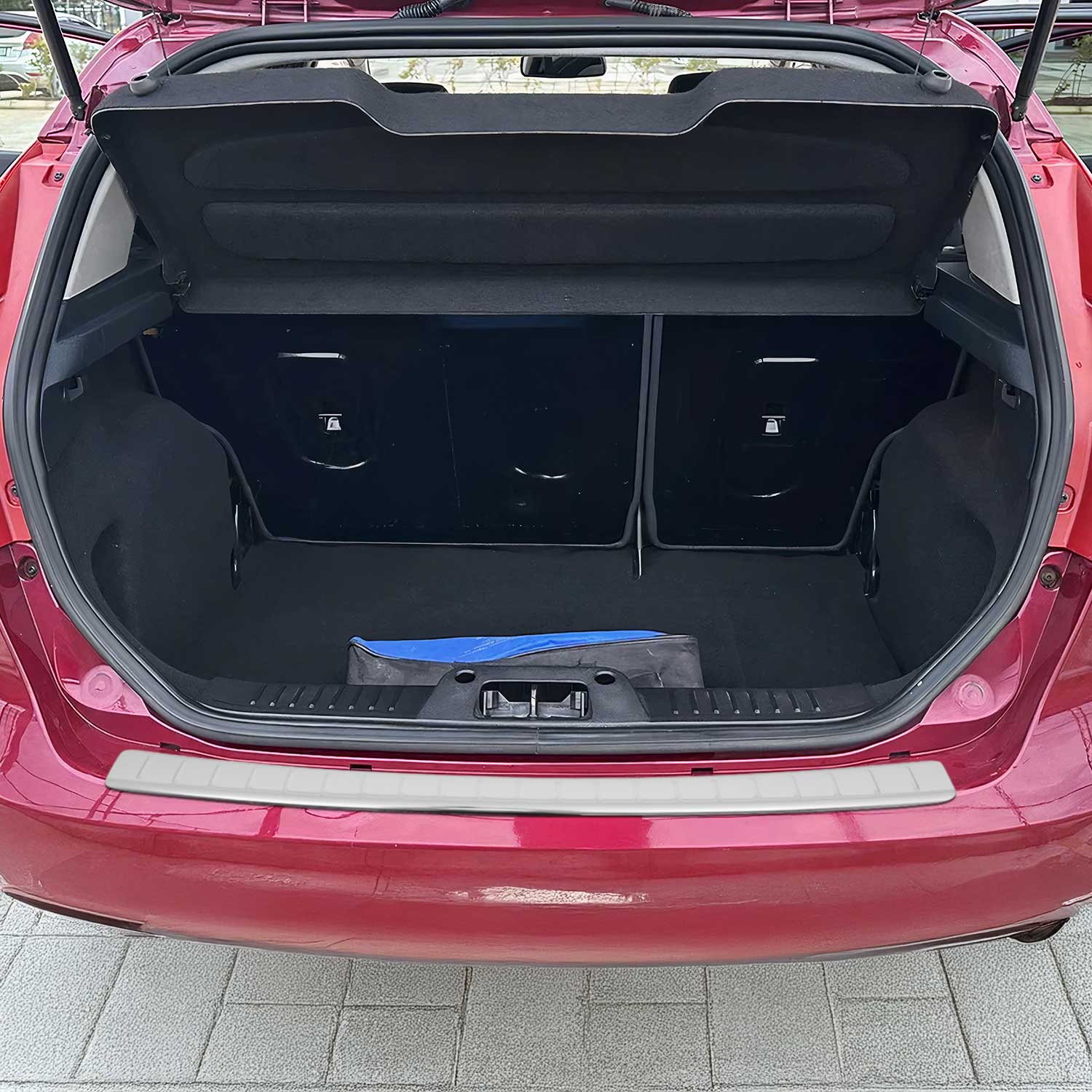 Protector Parachoques para Ford Fiesta Hatchback 2009-2017 Plata Brillante Acero