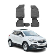 OMAC Alfombrillas De Coche para Opel Mokka 2013-2025 RHD Negro Goma TPE 4Pza
