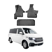OMAC Alfombrillas De Coche para VW Transporter T6 2015-2025 RHD Negro TPE 3Pza