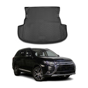 OMAC Bandeja Maletero Alfombrilla para Mitsubishi Outlander 2012-2021 Negro TPE