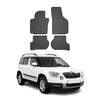 OMAC Alfombrillas De Coche para Skoda Yeti 2009-2017 Negro Goma TPE 4Pza