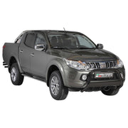 Bull Barra Frontal para Mitsubishi L200 2015-2018 Negro Brillante Acero