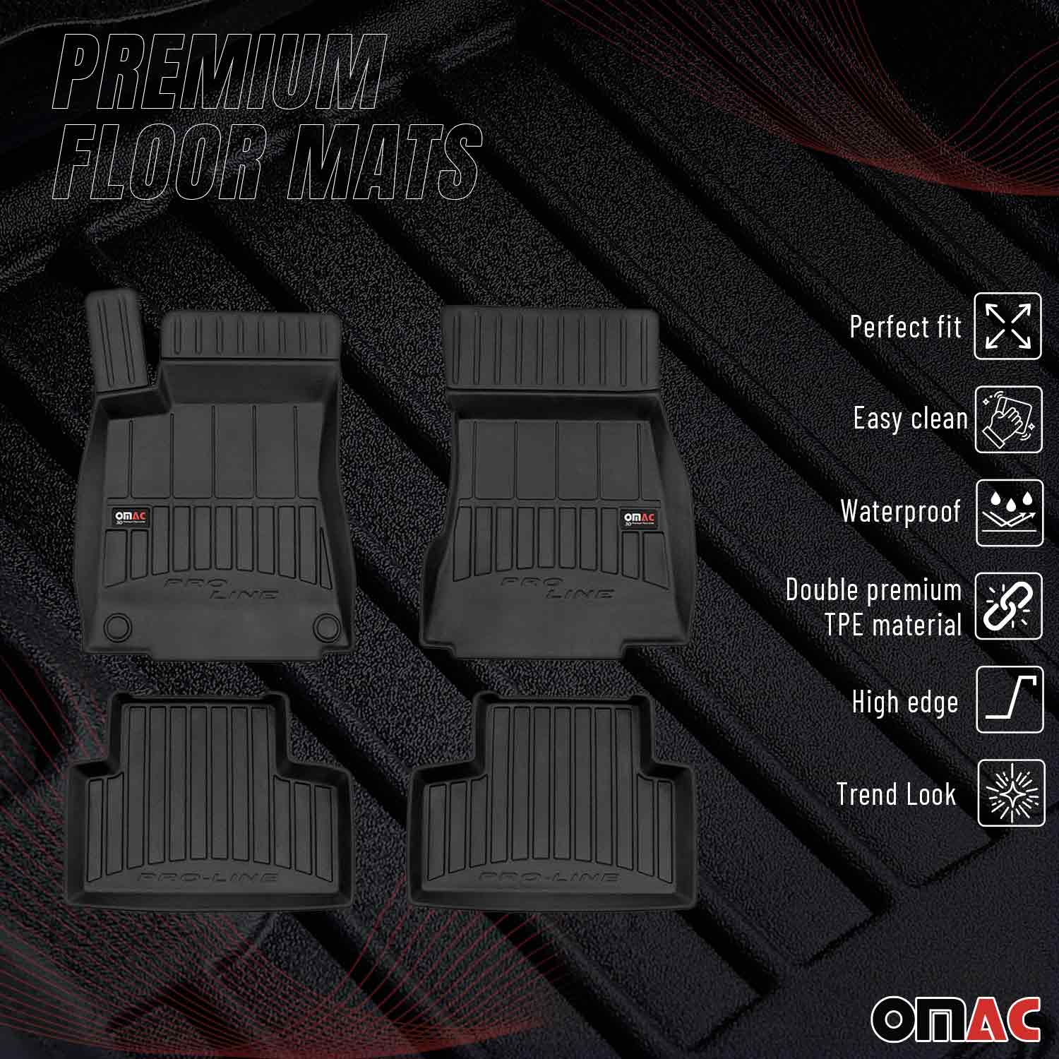 OMAC Premium Alfombrillas De Coche para Mercedes GLB X247 2019-2025 TPE Goma 4x