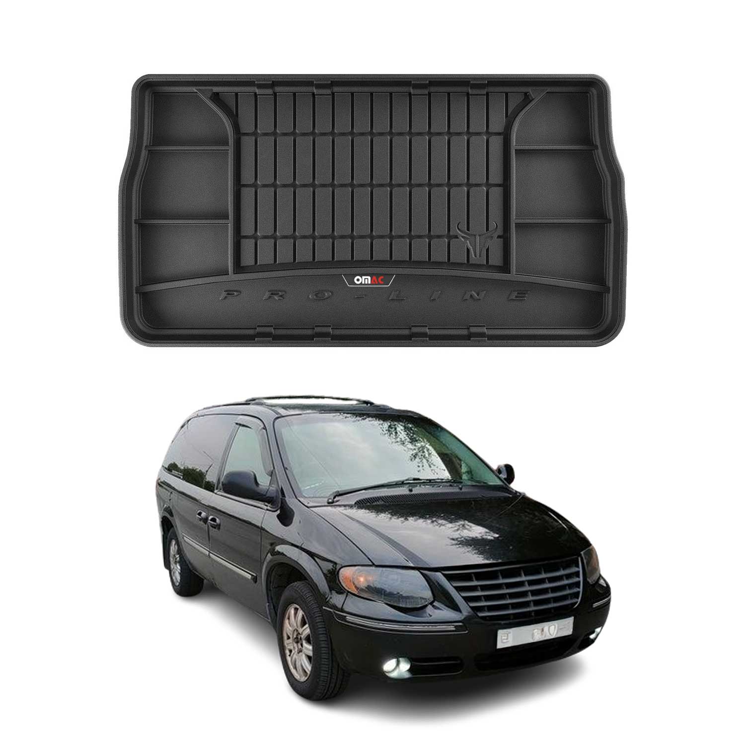OMAC Premium Bandeja Maletero Alfombrilla para Chrysler Town & Country 2005-2015