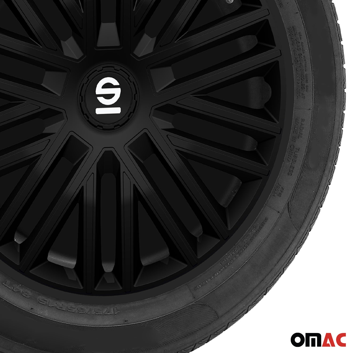 Sparco Bergamo Tapacubos 14 Pulgadas Universal Negro ABS Plástico