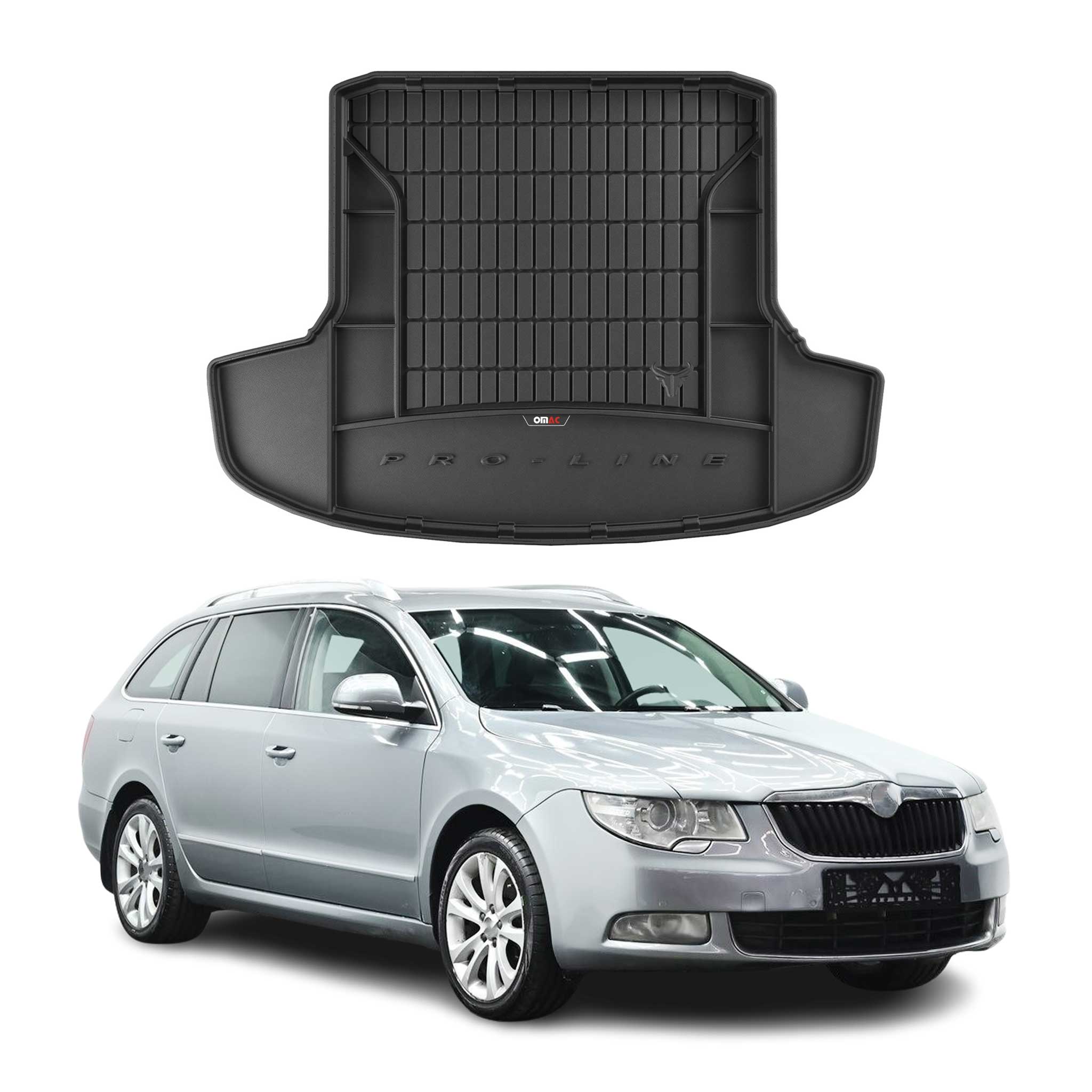 OMAC Premium Bandeja Maletero Alfombrilla para Skoda Superb Familiar 2008-15