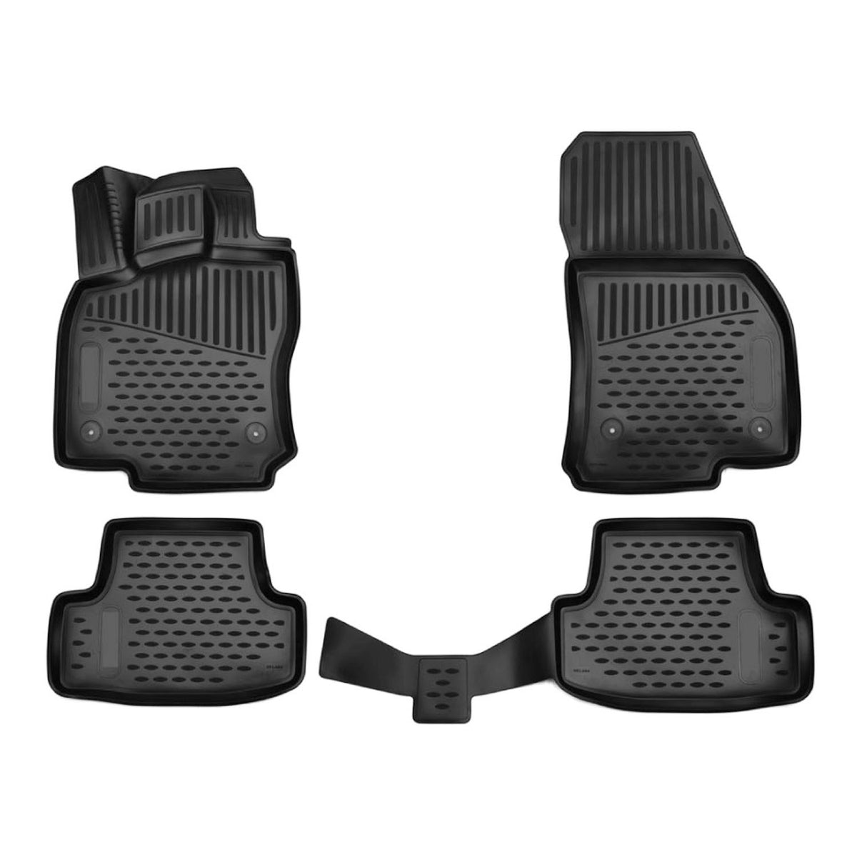 OMAC Alfombrillas De Coche para VW T-Roc 2017-2024 Negro Goma TPE 4Pza