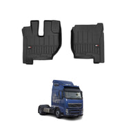 OMAC Premium Alfombrillas De Coche para Volvo FH 2009-2014 Negro TPE Goma 2Pza