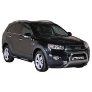 Par de Estribos Barras Laterales para Chevrolet Captiva 2011-2016 Negro Acero