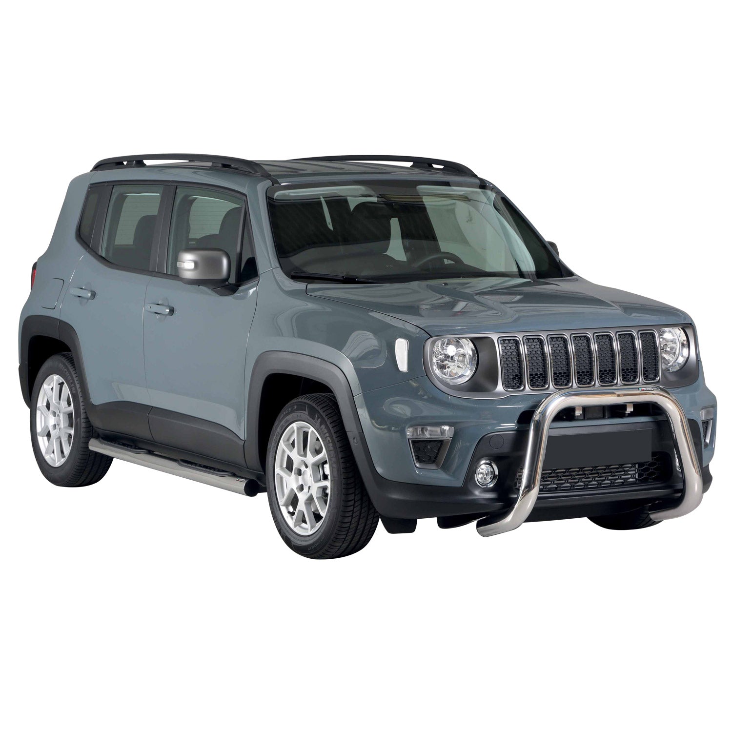 Bull Barra Frontal para Jeep Renegade 2018-2022 Plata Acero