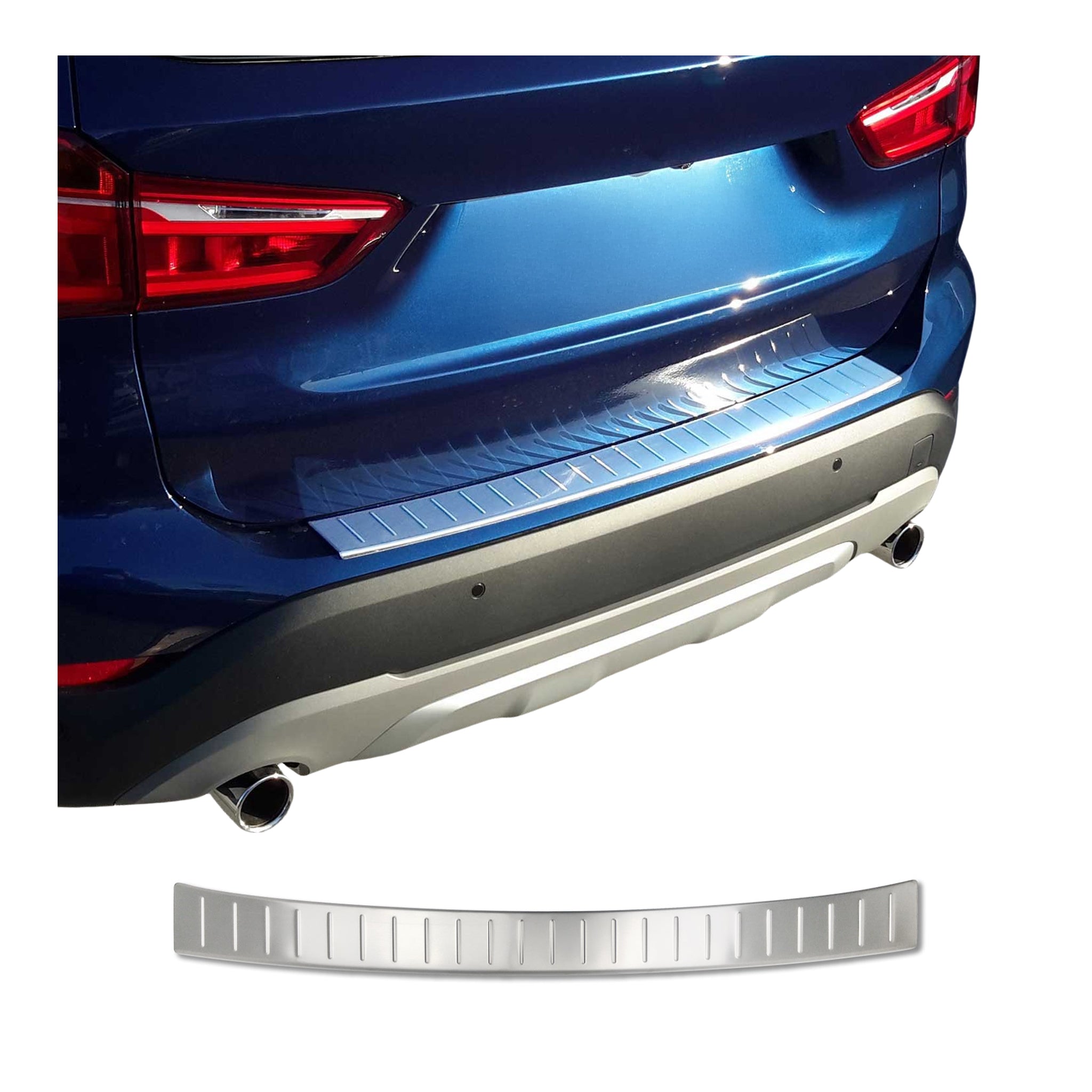 Protector de Parachoques Trasero para BMW X1 E84 2012-2015 Acero cepillado
