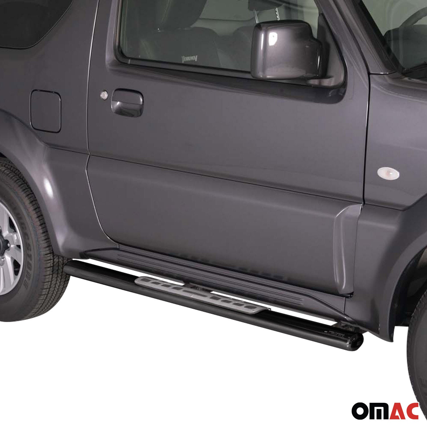 Par de Estribos Barras Laterales para Suzuki Jimny 2012-2017 Negro Acero