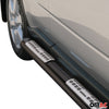 Par de Estribos Barras Laterales para Nissan X-Trail 2007-2010 Negro Acero