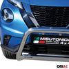 Bull Barra Frontal para Nissan Juke 2020-2025 Plata Brillante Acero 1Pza