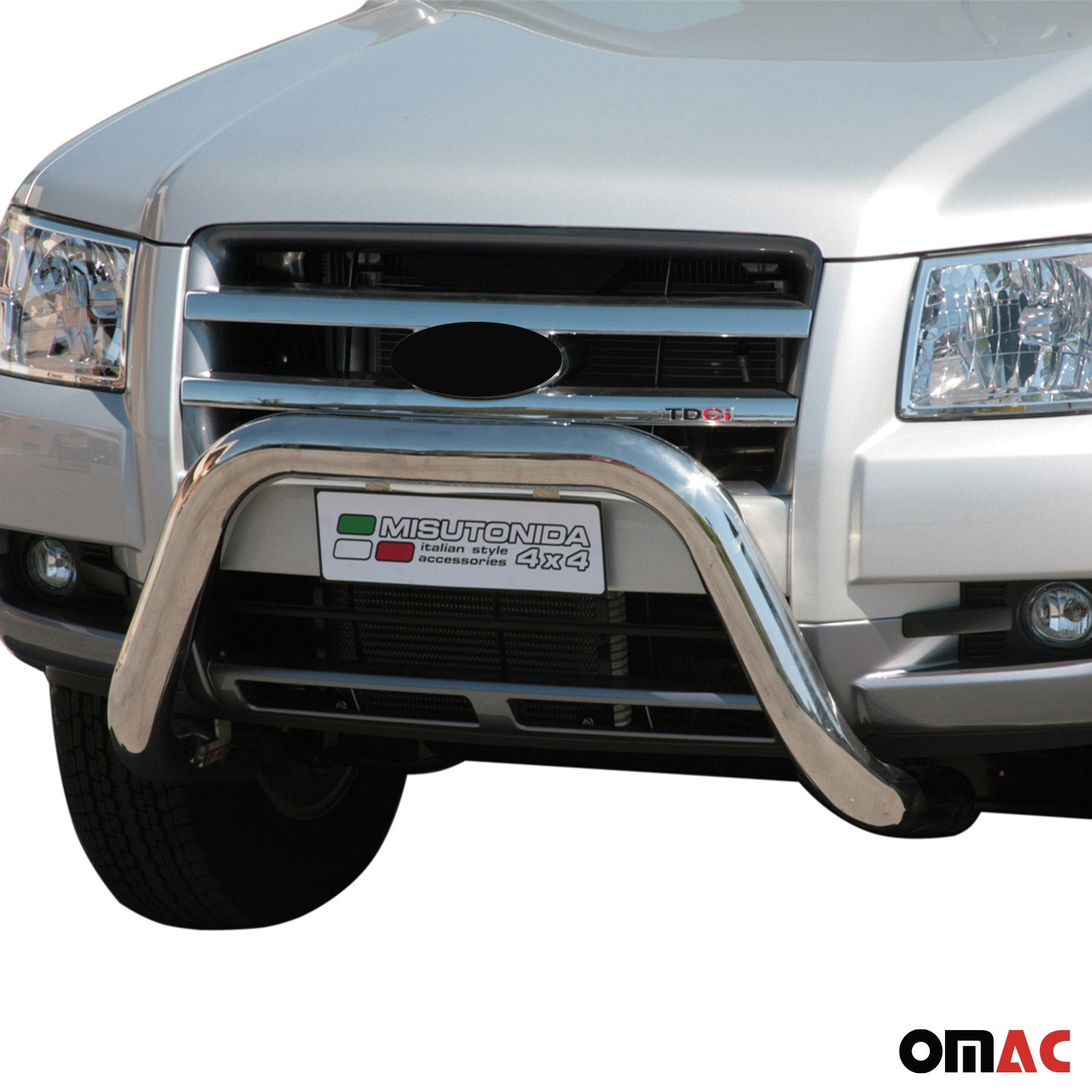 Bull Barra Frontal para Ford Ranger 2007-2009 Plata Brillante Acero