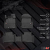OMAC Premium Alfombrillas De Coche para Isuzu D-Max Crew Cab 2019-2025 Goma 3x