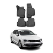 OMAC Alfombrillas De Coche para VW Jetta 2010-2018 Negro Goma TPE 4Pza