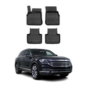 OMAC Premium Alfombrillas De Coche para VW Touareg 2017-2024 Negro TPE Goma 4Pza