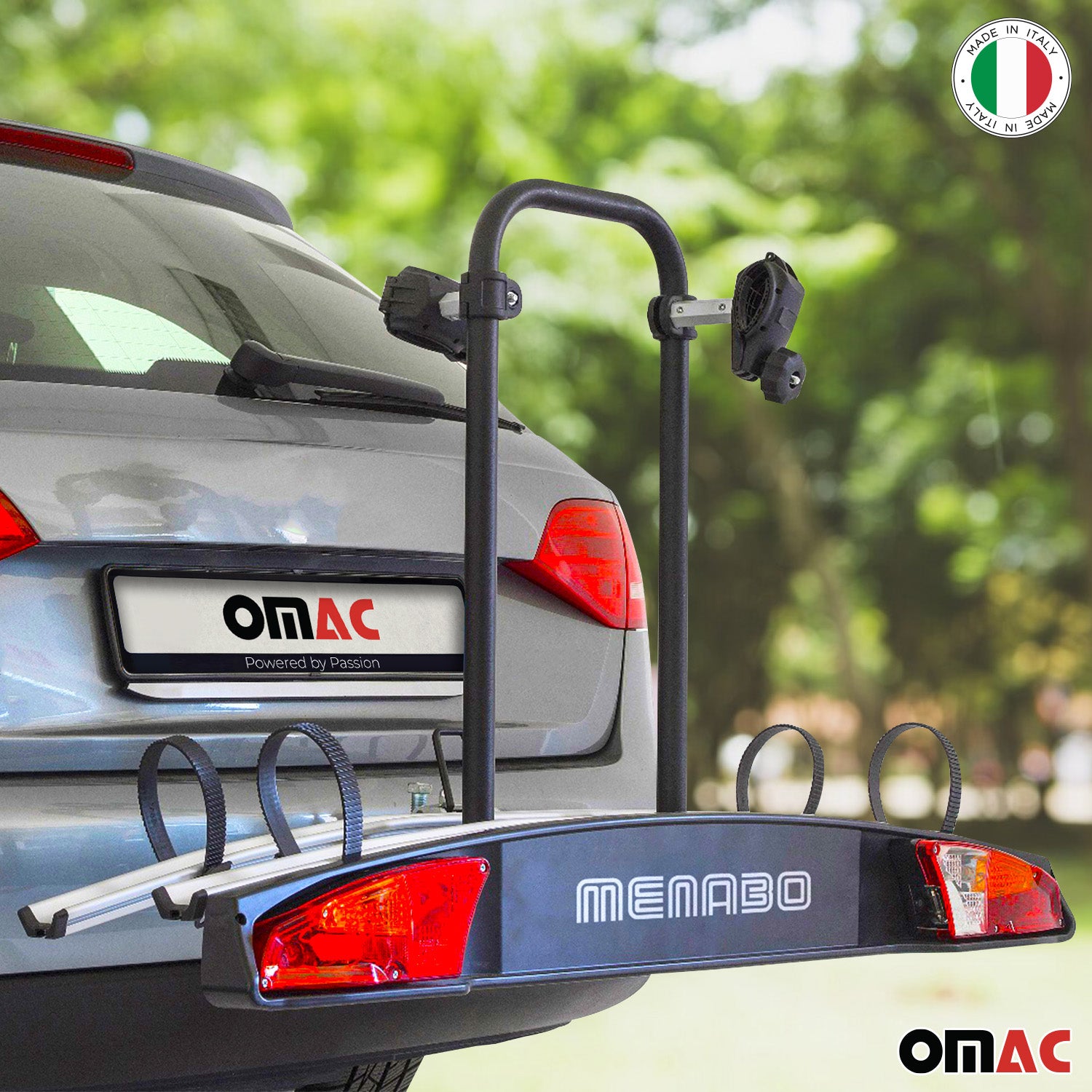 Menabo Merak K Portabicicletas de remolque trasera Bicicletas para Universal