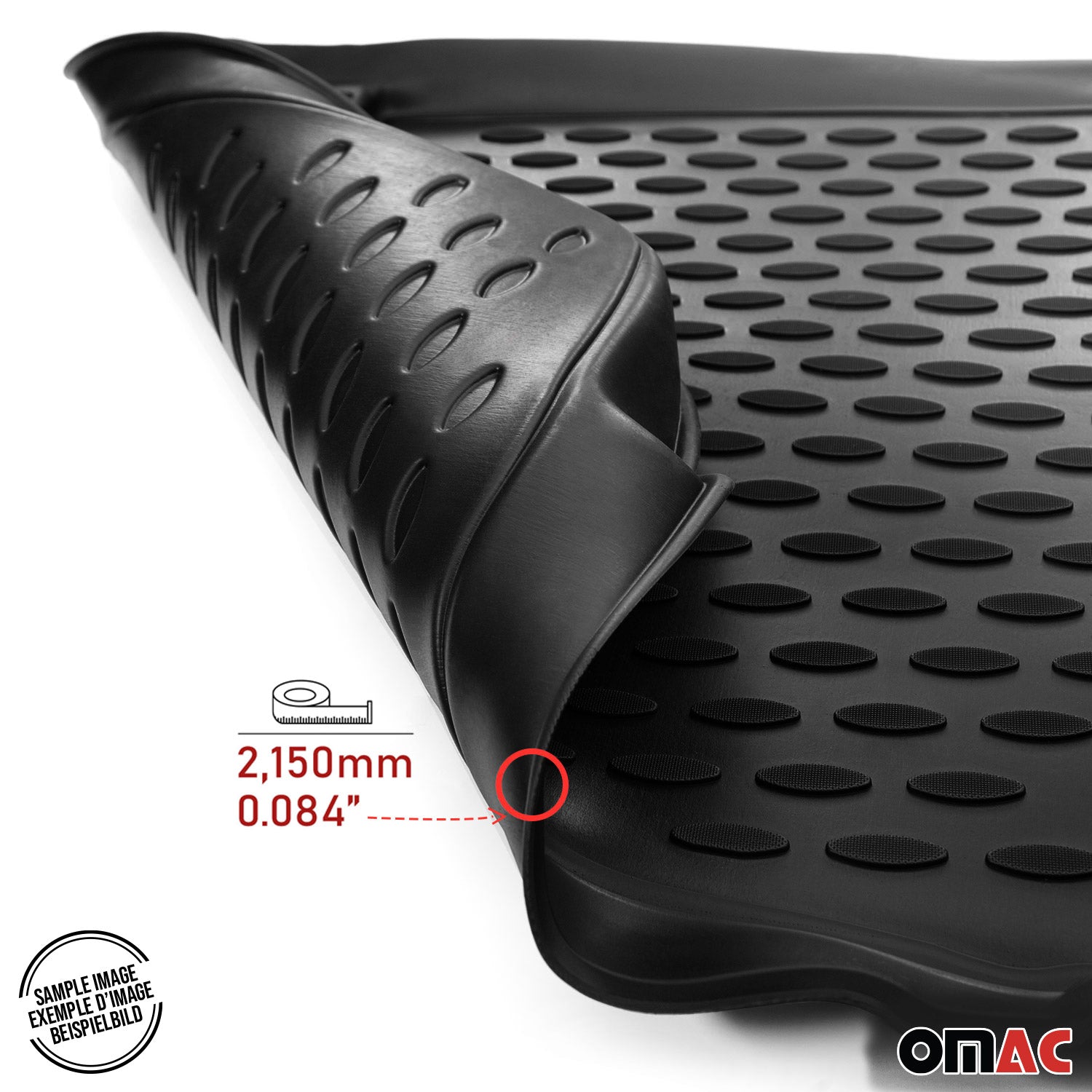 OMAC Alfombrillas De Coche para Skoda Octavia 2013-2020 Negro Goma TPE 4Pza