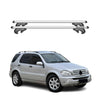 Menabo Barras de Techo Coche Barra para Mercedes M Class W163 1997-2005 Gris Alu