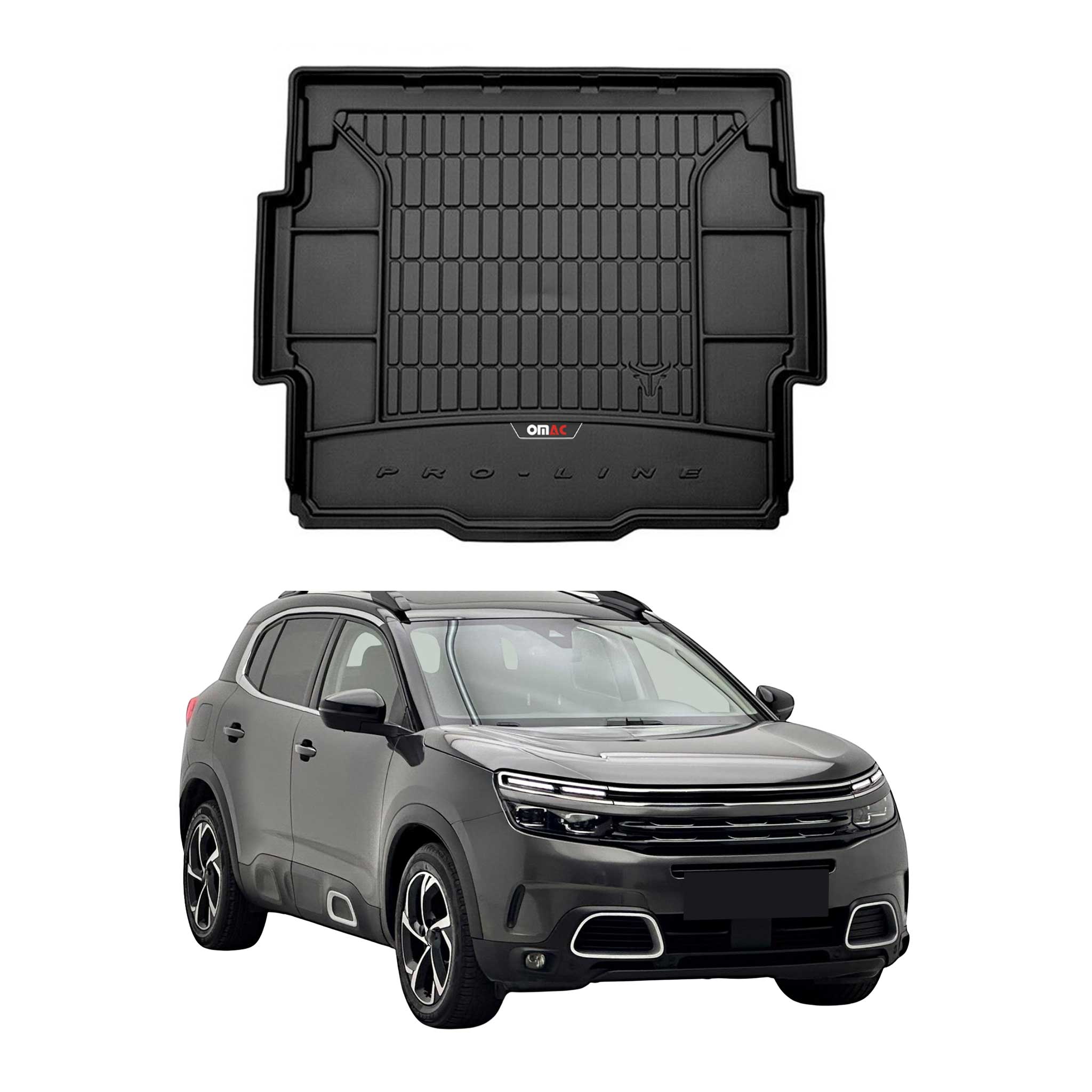 OMAC Premium Bandeja Maletero Alfombrilla para Citroen C5 Aircross 2018-2025 TPE
