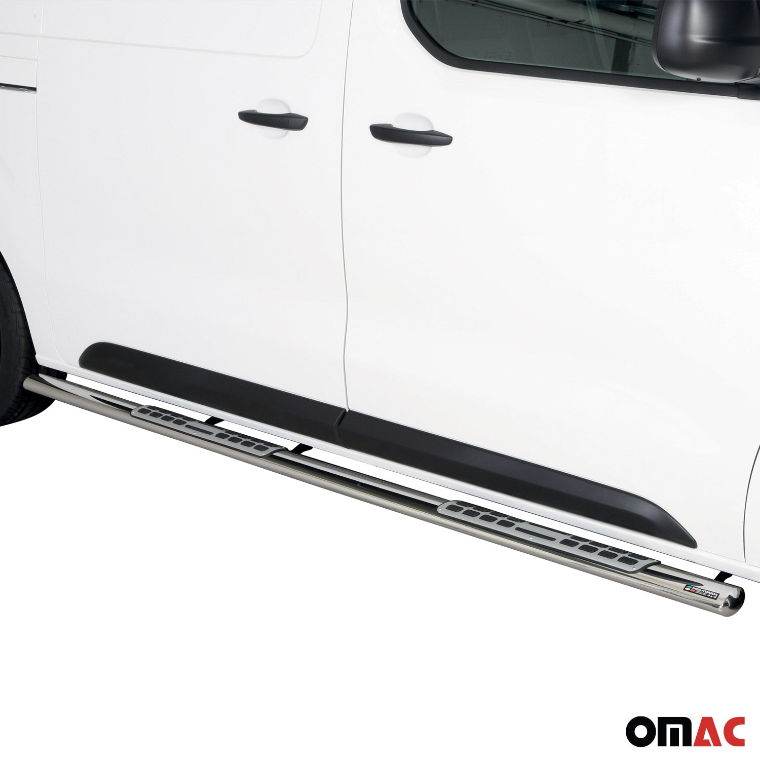 Par de Estribos Barras Laterales para Opel Vivaro 2019-2025 L2 Mitte Plata Acero