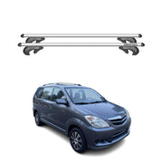 Menabo Barras de Techo Coche Barra para Toyota Avanza 2011-2015 Gris Aluminio 2x