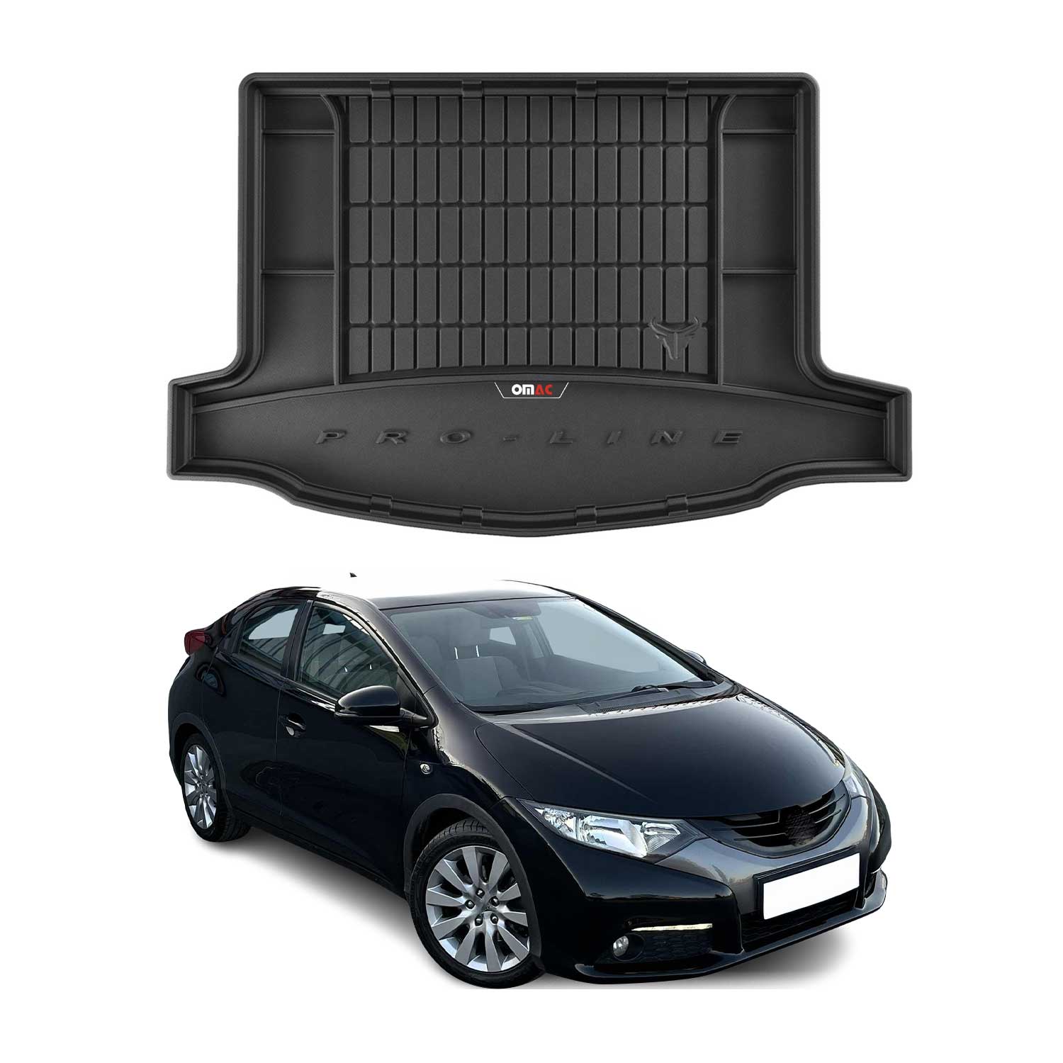 OMAC Premium Bandeja Maletero Alfombrilla para Honda Civic IX Hatchback 2011-17