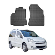 OMAC Alfombrillas De Coche para Citroen Berlingo 2008-2018 Negro Goma 2Pza