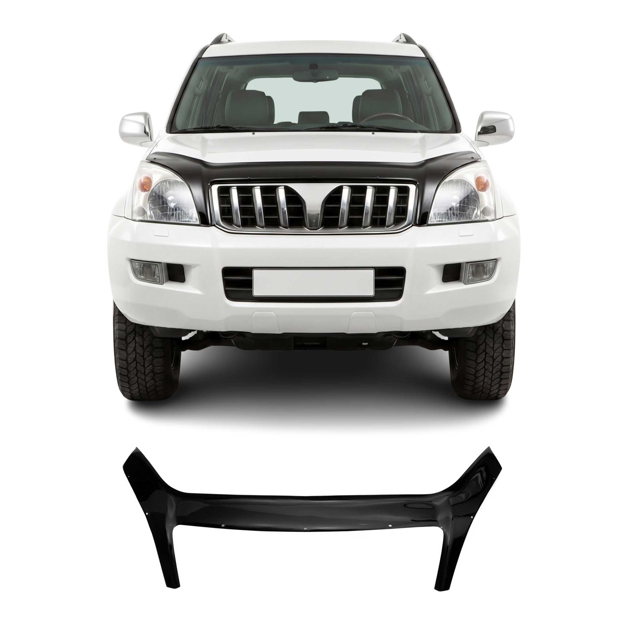 Deflector de Capó para Toyota Land Cruiser Prado 2002-2009 Oscuro Acrílico