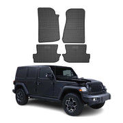 OMAC Alfombrillas De Coche para Jeep Wrangler 2017-2025 Negro Goma 4Pza