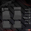 OMAC Premium Alfombrillas De Coche para BMW Serie 5 G30 G31 2017-2024 Goma 4x