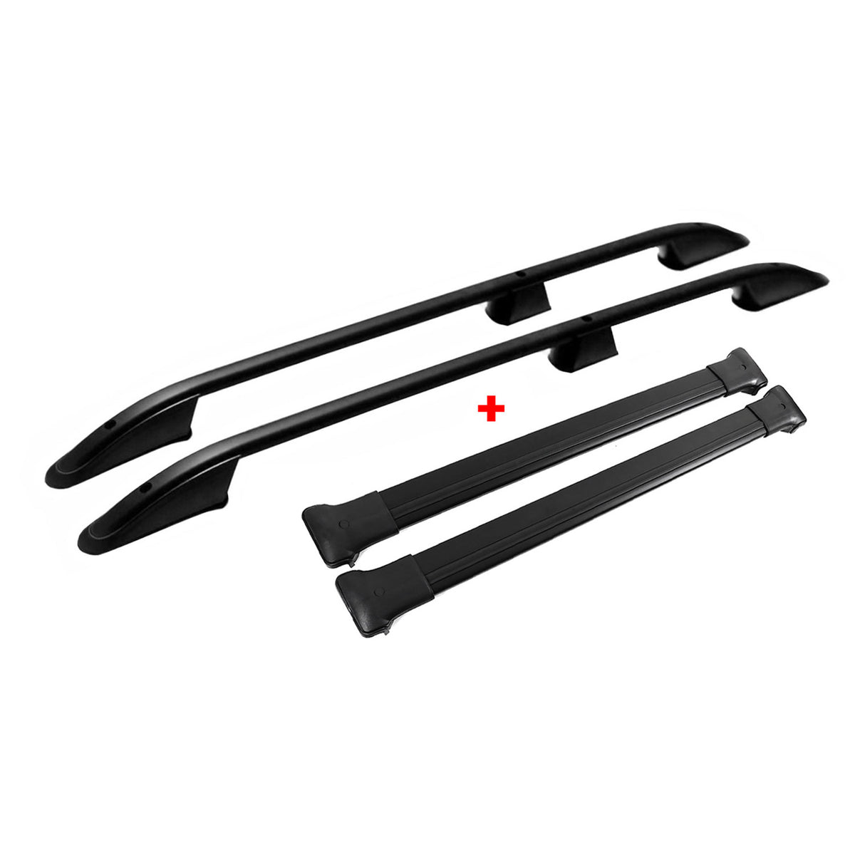 Rieles & Barras de Techo Coche para Mitsubishi ASX 2010-2024 Negro Aluminio 4Pza