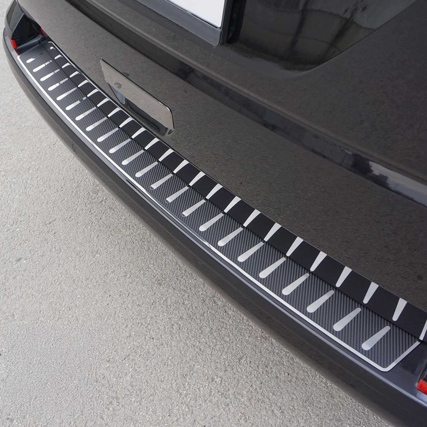 Protector de Parachoques Trasero para VW T5 Transporter 2003-2015 Carbono&Acero